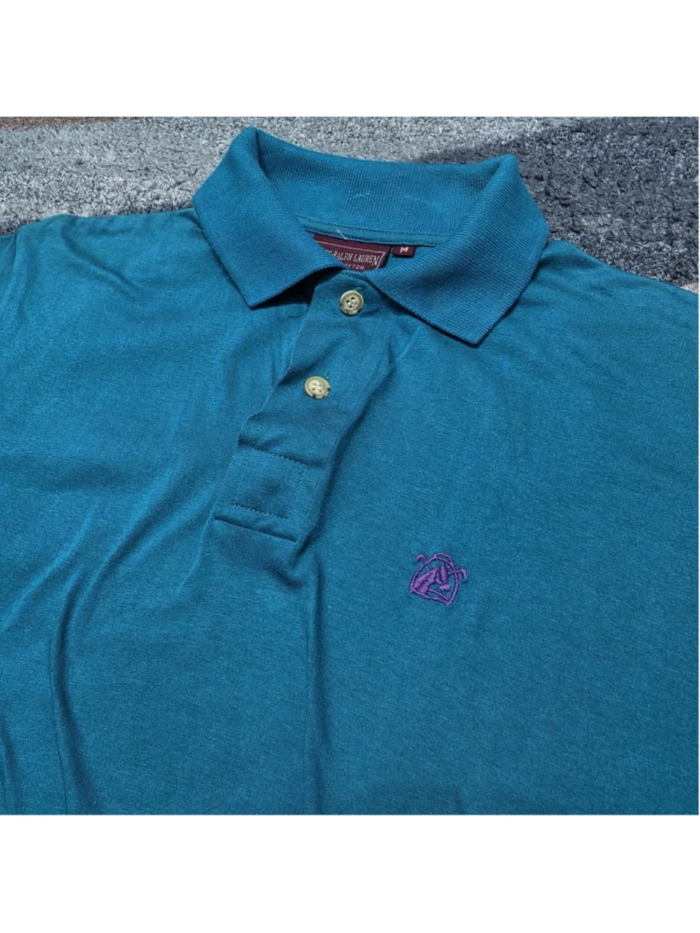 Ralph Lauren Chaps Polo Shirt Mens M Teal Japan Cotton Classic Preppy